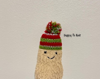 Hand-knitted hat for amuse peanut plush