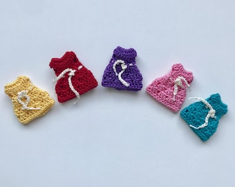 Handmade Miniature Crochet Dress –  Fits 2.5" Doll