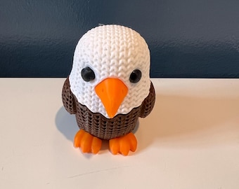 3D Knitted Style Bald Eagle