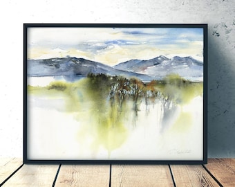 North in Sweeden - Original or art print of watercolor painting, unframed, giclee on watercolor paper