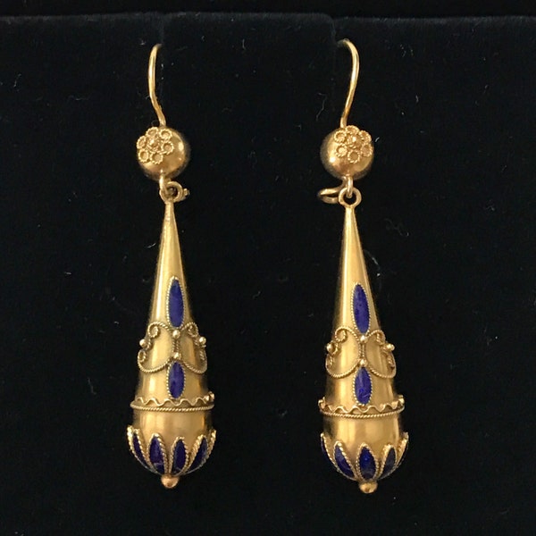 Victorian Etruscan Revival Style Earrings