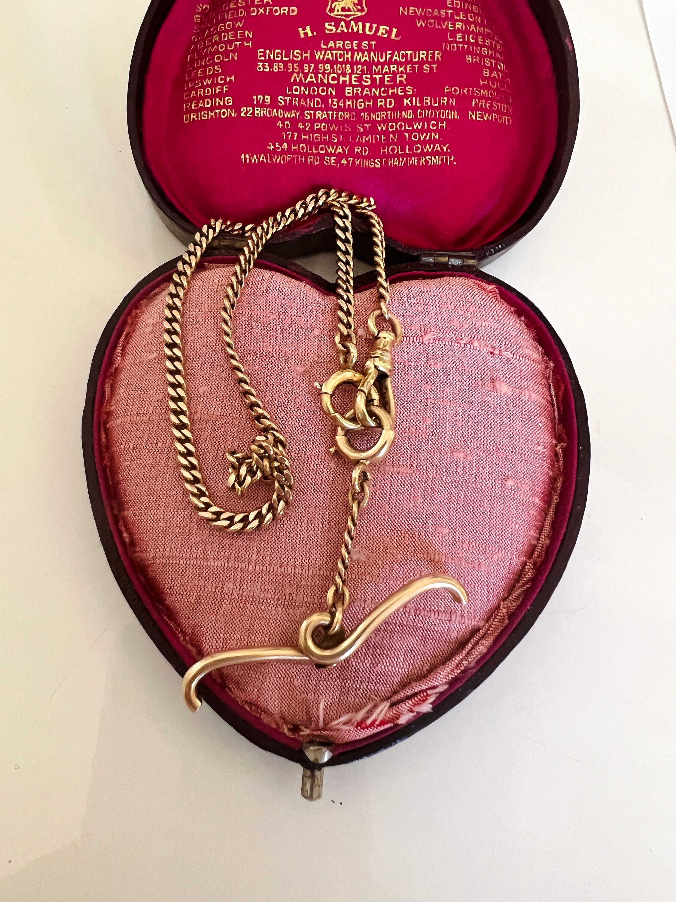 Antique 14k Watch Chain Curb Chain 