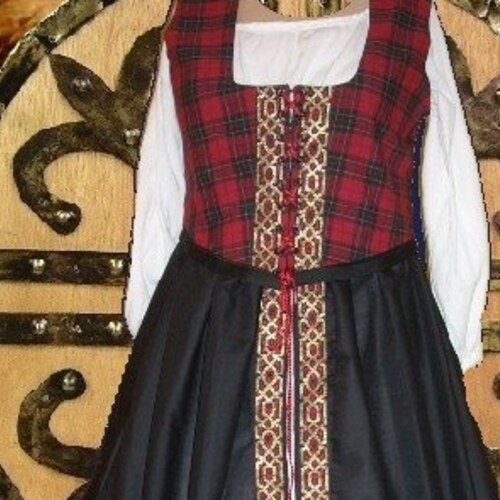 Celtic Renaissance Costume Medieval Gown SCA Garb Bodice - Etsy