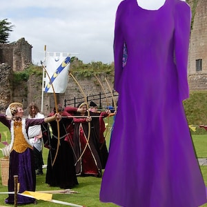 Renaissance Dress Medieval Gown 6 Gore Kirtle SCA Garb Choice Colored Cotton lxl FREE SHIP