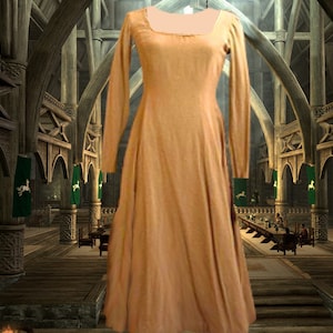 Renaissance Costume Medieval Gown 6 Gore Kirtle SCA Garb Choice Colored Cotton lxl FREE SHIP