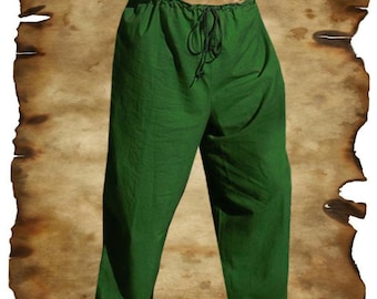 SCA Garb Renaissance Costume Norse Medieval Cotton Unisex Pants Trousers lxl FREE SHIP