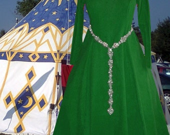 Renaissance Dress Medieval Costume 6 Gore Kirtle SCA Garb Choice Colored Cotton lxl FREE SHIP