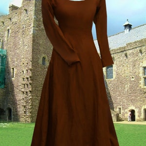 Renaissance Costume Medieval Gown 6 Gore Kirtle SCA Garb Choice Colored Cotton lxl FREE SHIP
