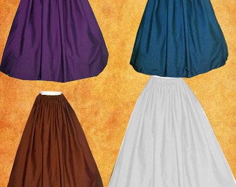 Renaissance Costume Medieval Dress Underskirt SCA Garb Choice Color Size Flexible m-xxl Wide Hem Panels FREE SHIP