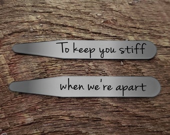 Father's Day Gift Idea / Personalized Collar Stays / Custom Collar Stays / Father's Day Gift From Wife