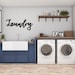 Laundry Sign / Laundry Metal Word Art / Laundry Room Decor / Farmhouse Decor / Washroom Sign / Metal Wall Art / Laundry Wall Art 