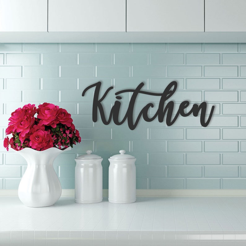 Kitchen Decor / Custom Kitchen Sign / Metal Kitchen Word / Etsy