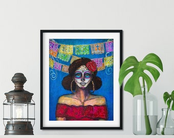 Day of the Dead Art, Sugar Skull Art, Dia De Muertos Art, Mexican/Mexican American Art, Mexican Folk Art, Dia De Los Muertos, Chicana