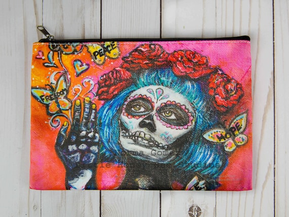 Skull cosmetic bag sale