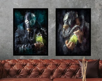 Cyberpunk Apocalypse Art Print: Futuristic Dystopian Decor