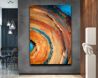 Textured Wall Art painting on canvas  original abstract, Acrylic painting, Copper Wall Art Decor Large Wall Art Contemporary Wall Art living