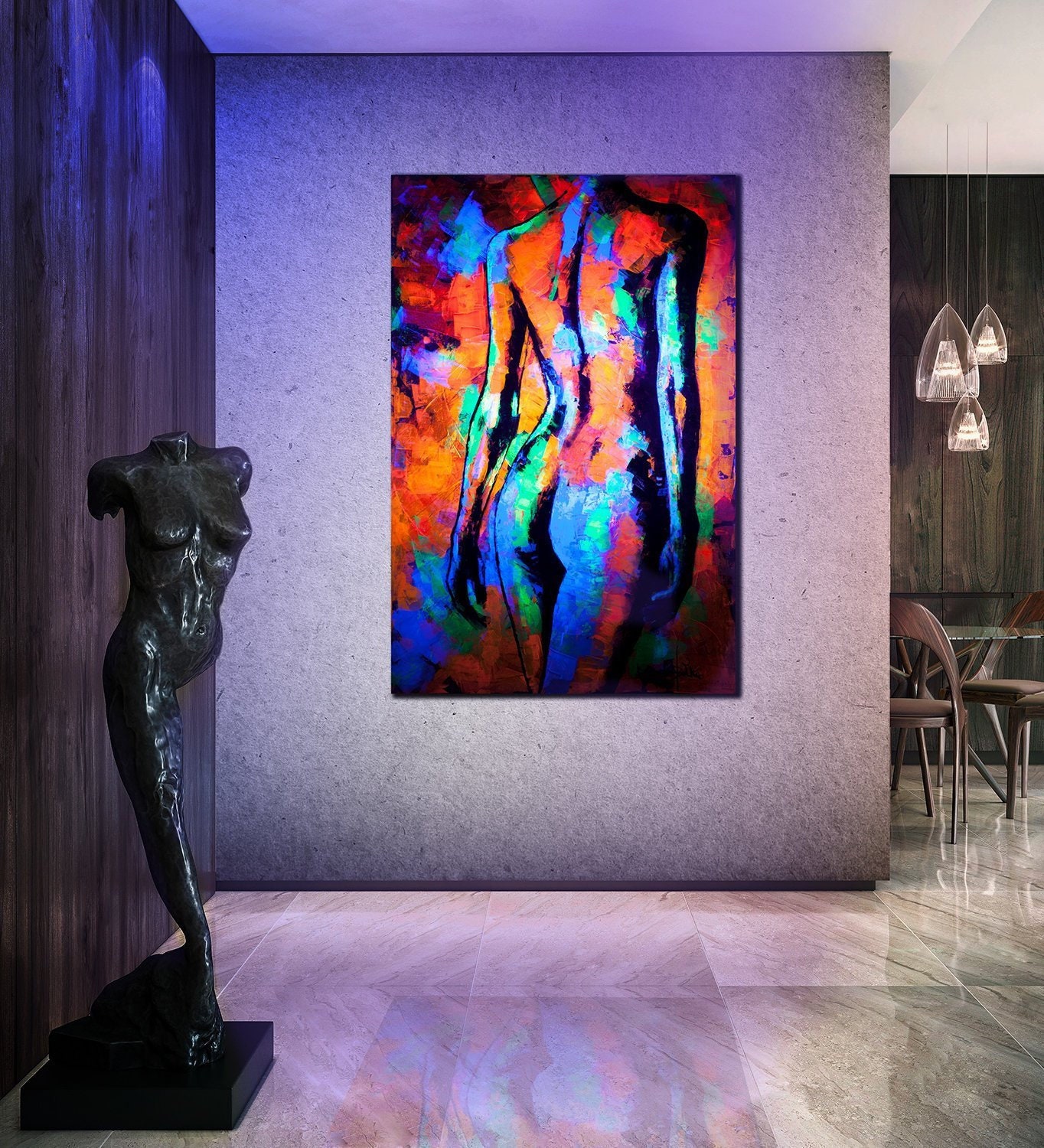 Abstract Nude Art Print - 2o7qdvi
