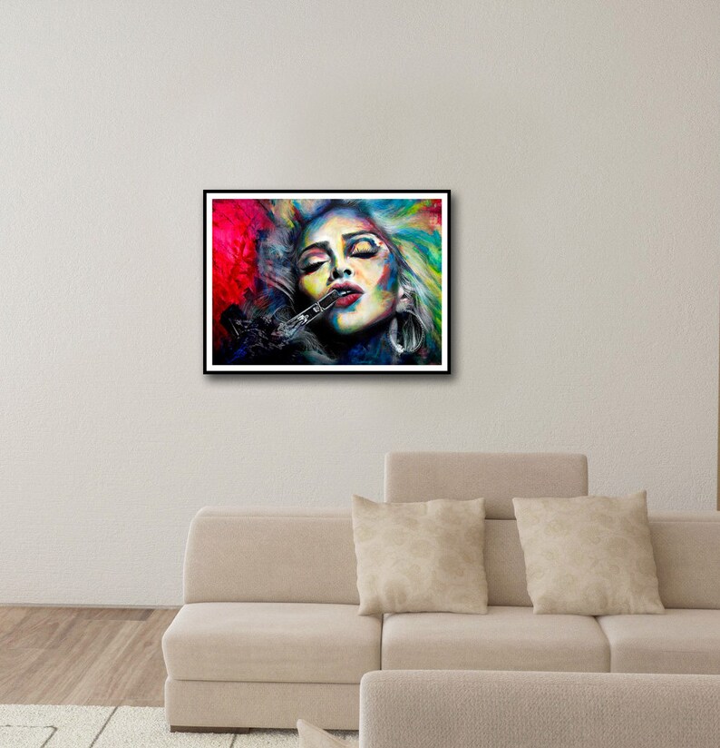 Colourful Wall Art Print Portrait Painting Abstract Woman Modern Home Decor Gift Ideas Fine Decorative Living Room Famous Person Madonna Photography Color Lifepharmafze Com - Famous Paintings For Home Decor