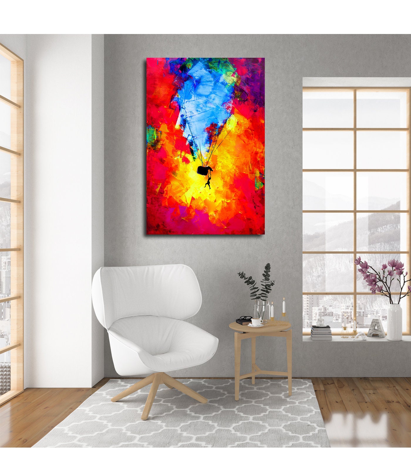 Colourful Wall Art Abstract Painting Original Large Wall Art Etsy