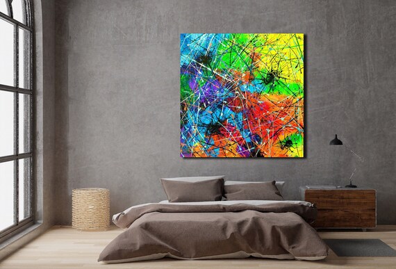 Contemporary Modern Artwork, Large Modern Canvas Painting, Wall Art fo –  artworkcanvas