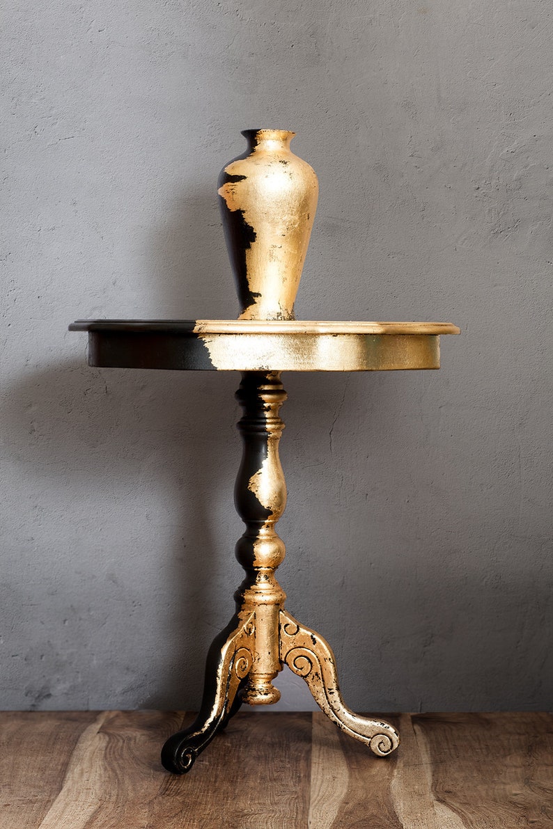 Coffee Table furniture Commission table gold leaf Wooden Etsy