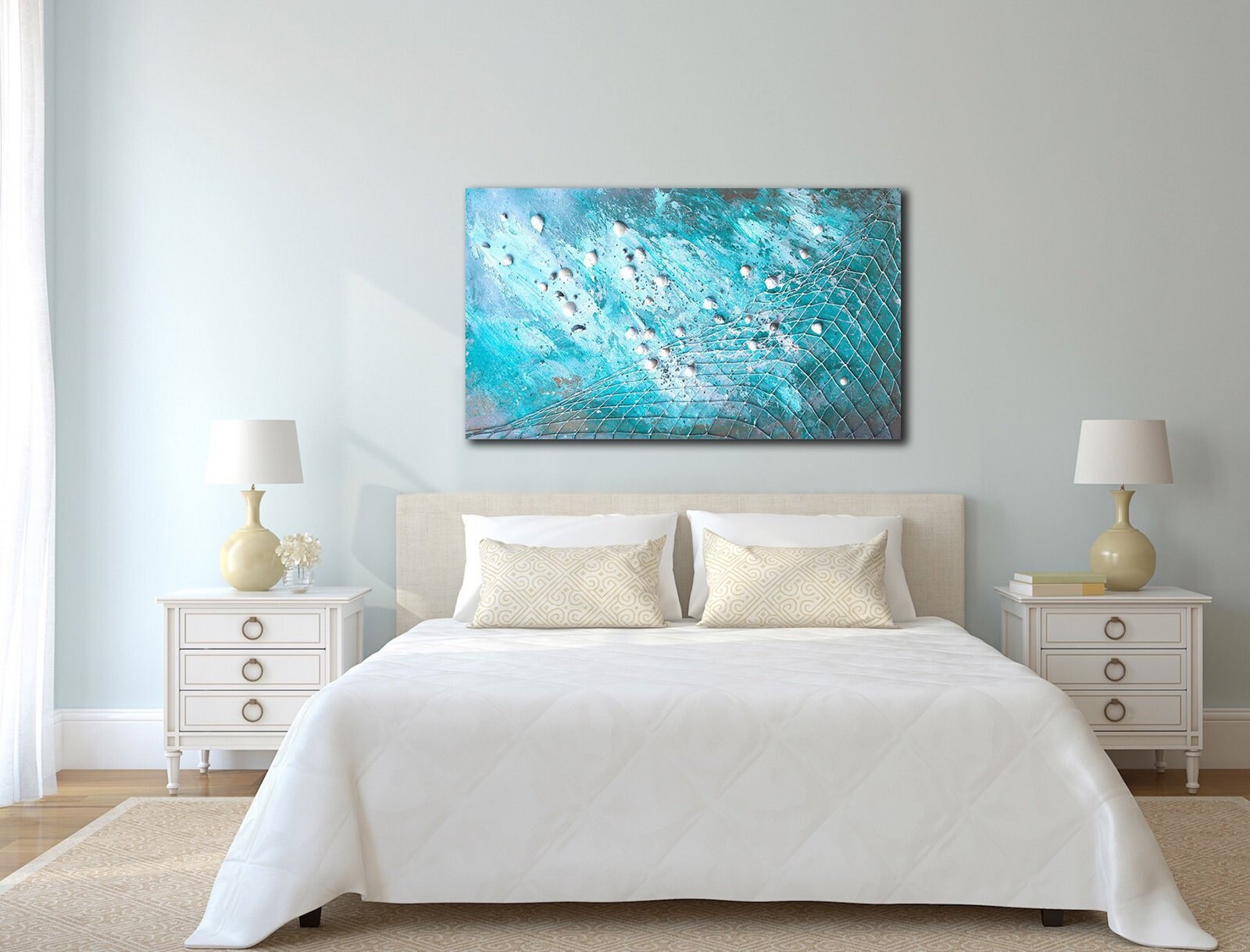 Blue Abstract Paintings on Canvas Original Acrylic 3d Wall Art | Etsy