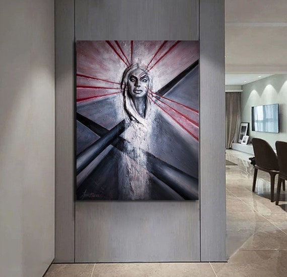 3d Mask Abstract Painting Woman Portrait Original Wall Art - 3d Modern Wall Art Painting 3d Mask Abstract Painting Woman Portrait Original Wall Art - 3d Modern Wall Art Painting
