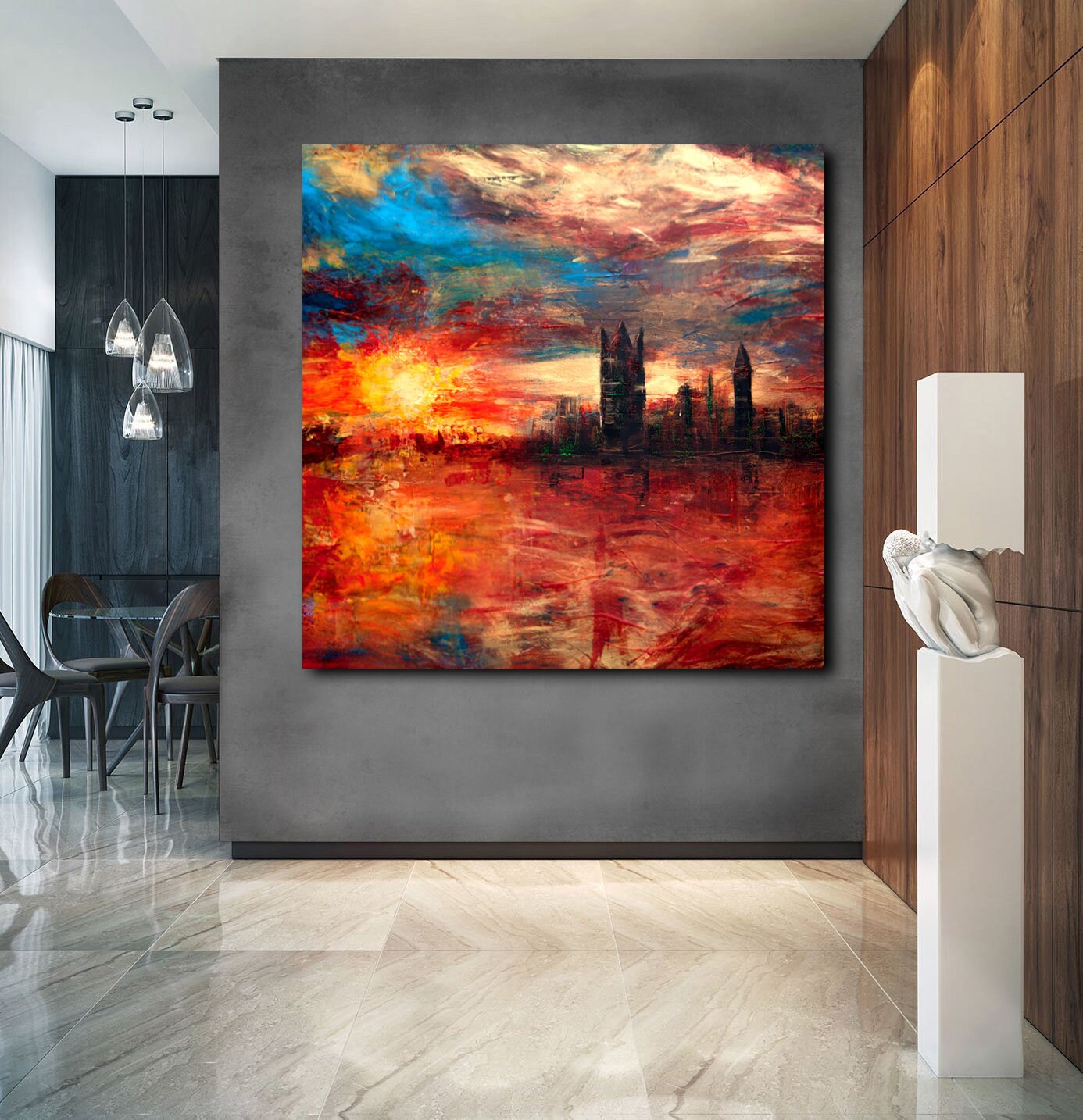 Painting on Canvas Original Abstract Painting Acrylic Large Etsy UK