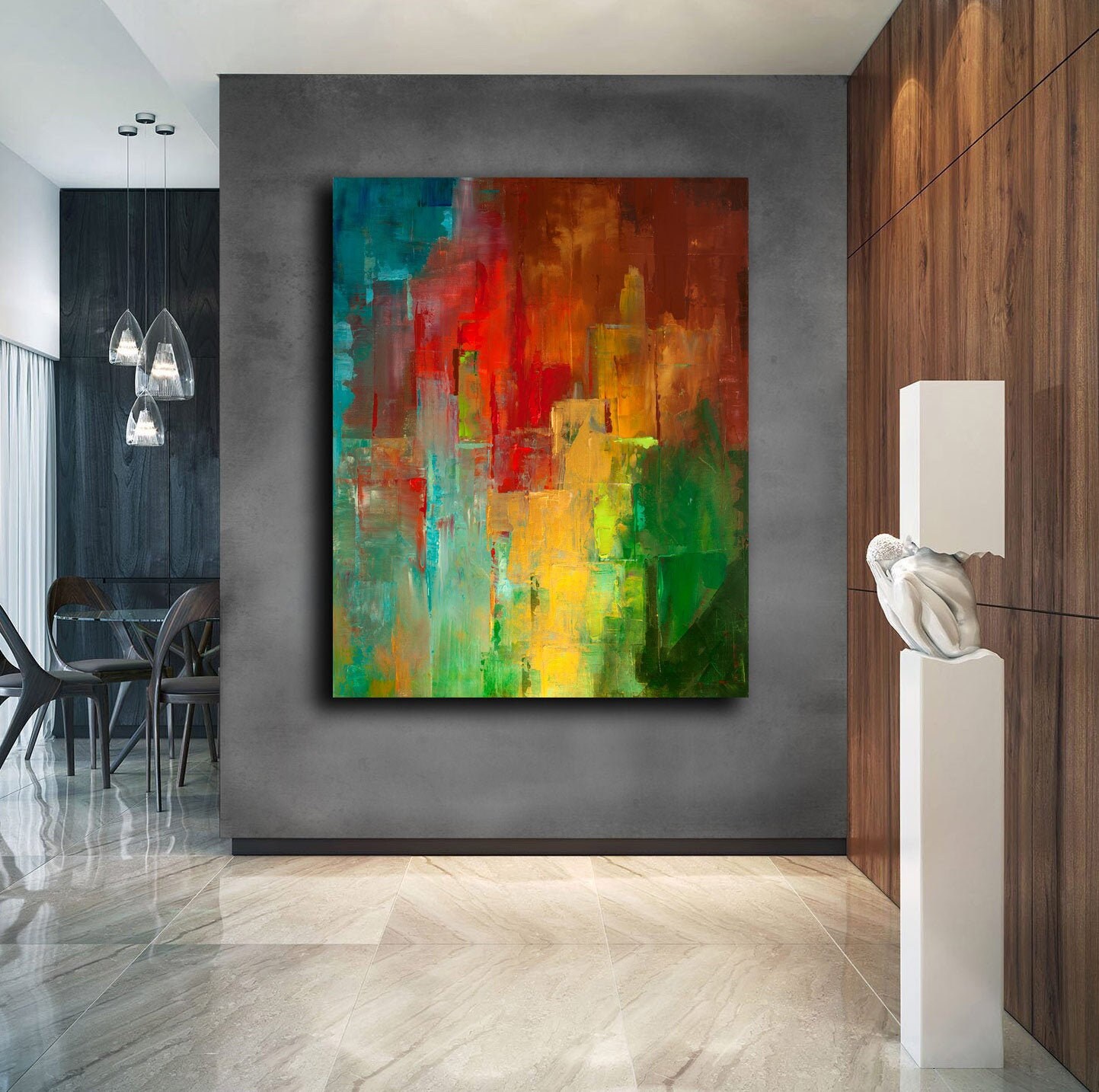 Colourful Painting Abstract Wall Art Abstract Paintings on Etsy