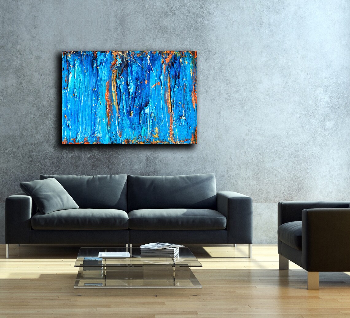 Original Abstract Wall Art Painting on Canvas Modern Wall Art Etsy UK