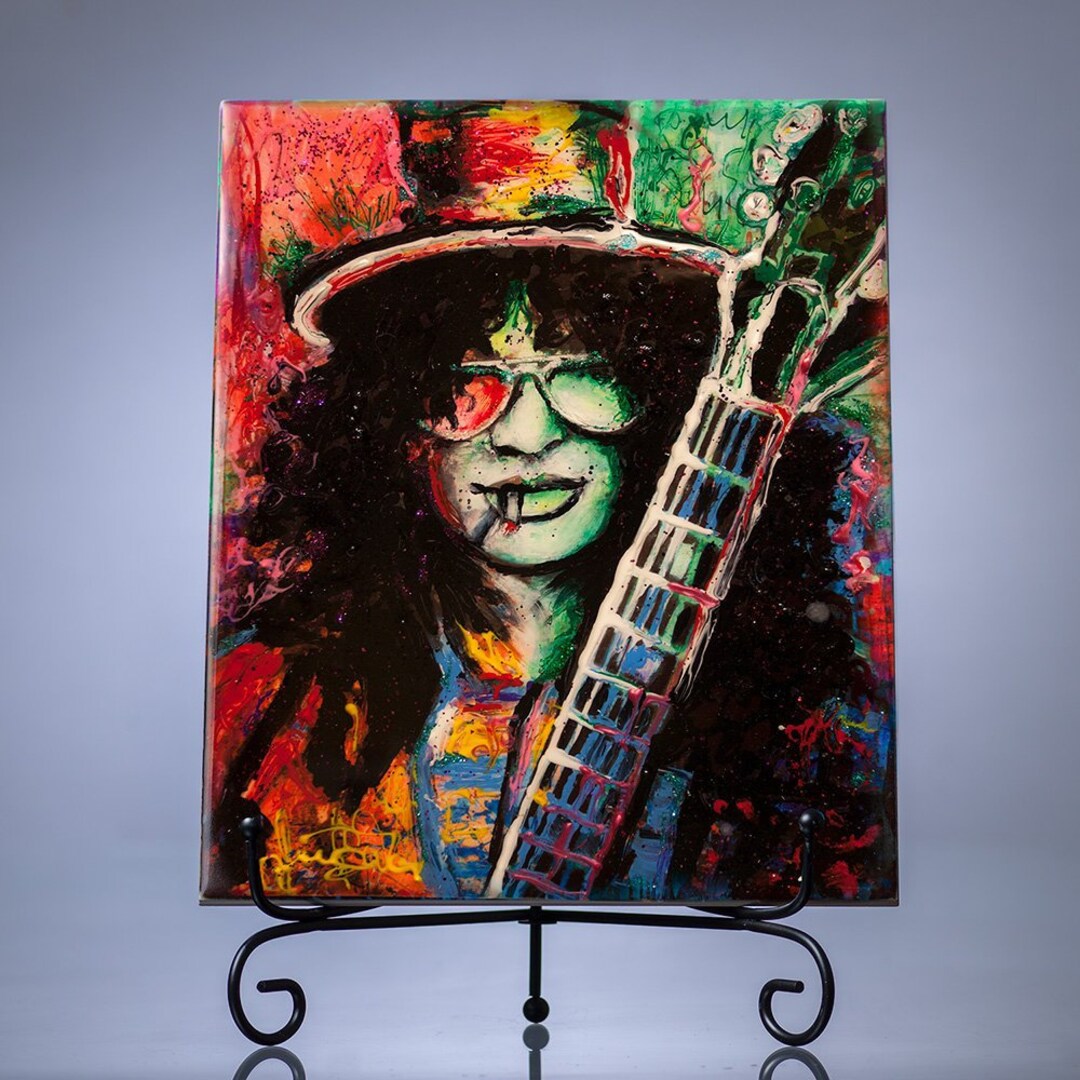 Resin Art Painting Portrait Handmade Tile Ceramic Resin Table Etsy UK