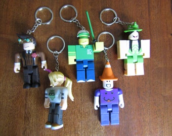 Ebaulocaruso On Etsy - roblox mystery box figures repurposed into key chain back pack clip lando64000 reesemcblox ripull dizzypurple beeism come with virtual codes