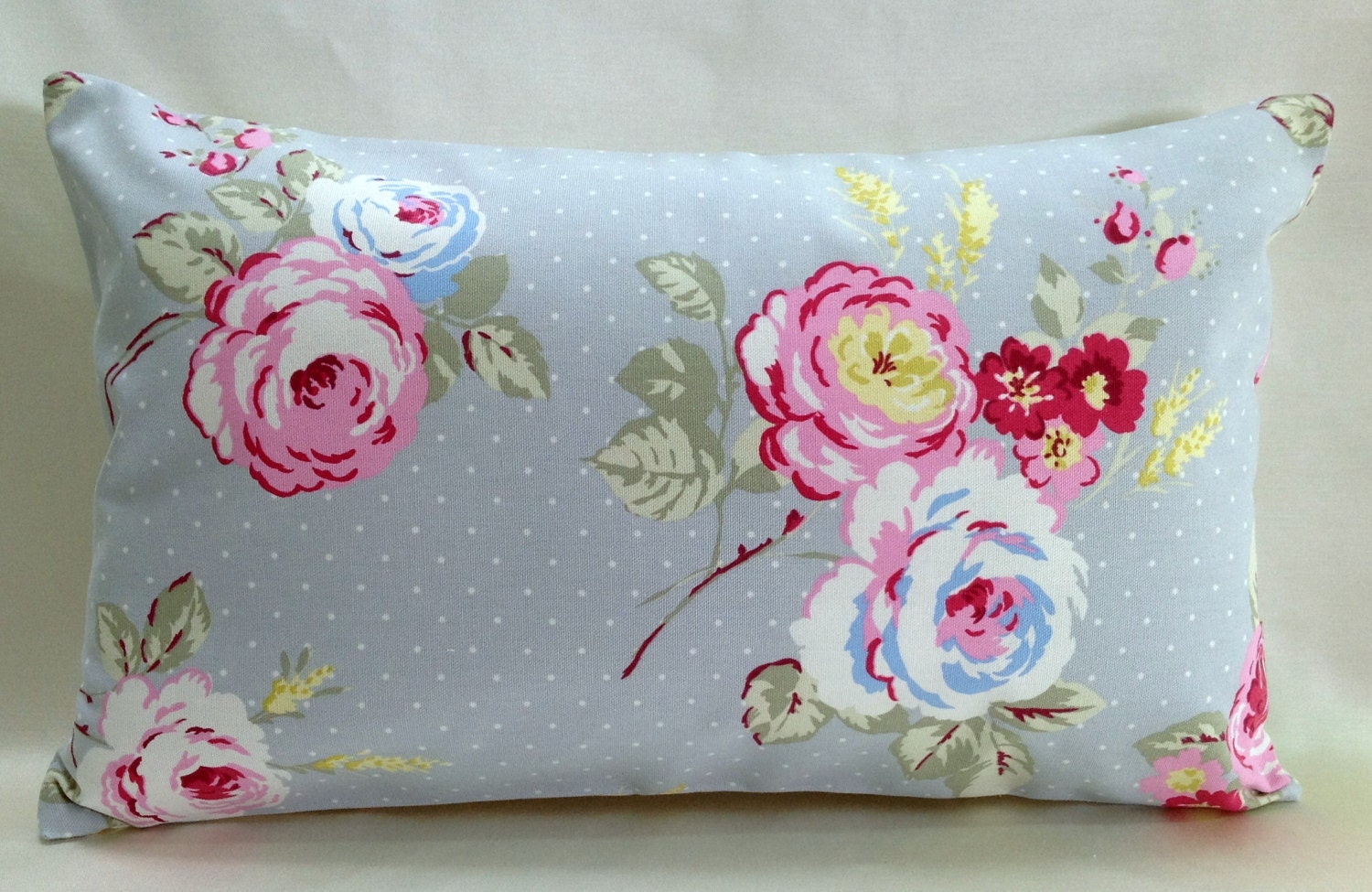 lumbar pillow Decorative throw pillow English Rose shabby Etsy