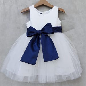 18 month navy blue dress Bonnie Baby Girl's Sailor Dress Size 18 Months Navy Blue White Nautical