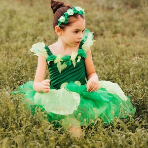 Green Fairy Dress: Tinkerbell Inspired Organza Flower Dress