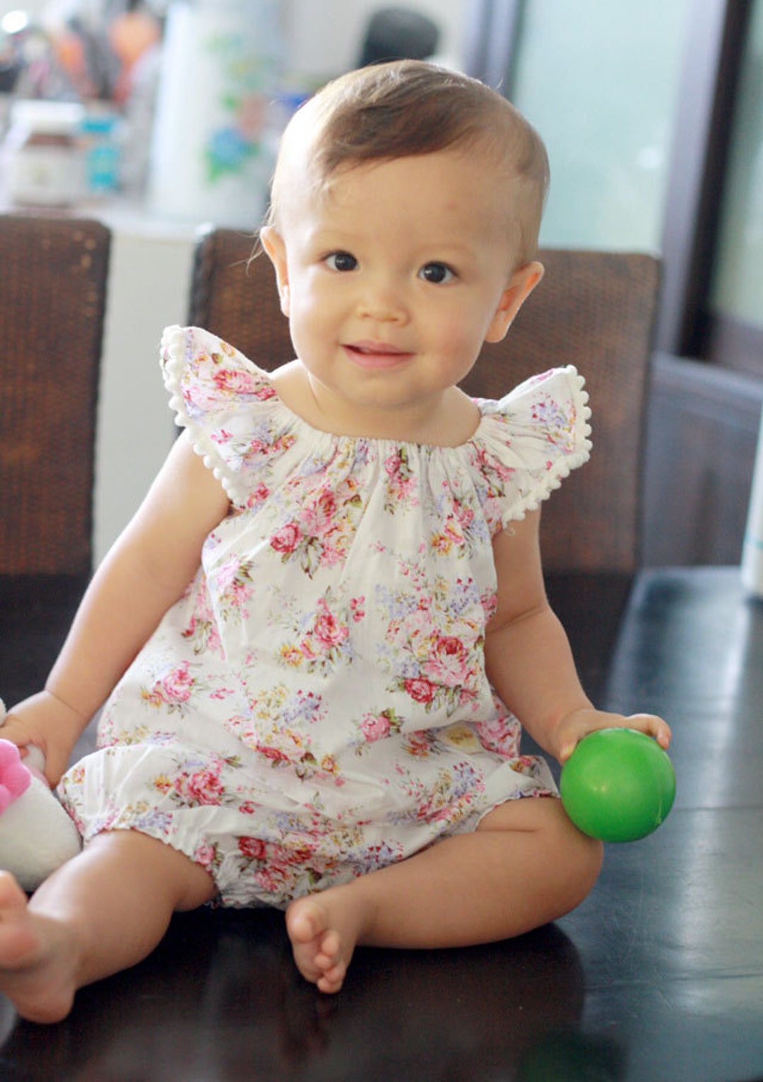 Pink Rose Baby Clothes Set Floral Top and Bloomer Baby Girl Etsy