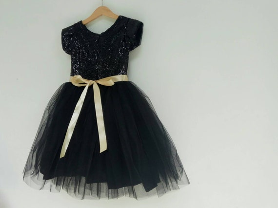 black and gold tutu dress