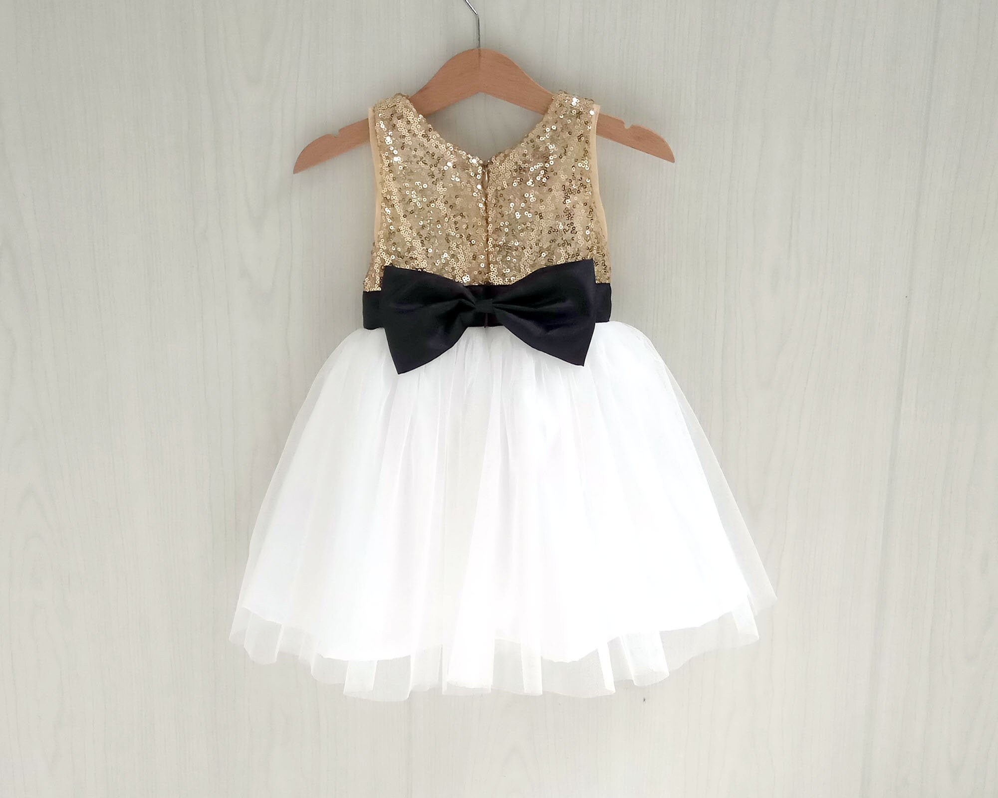 black and gold flower girl dresses
