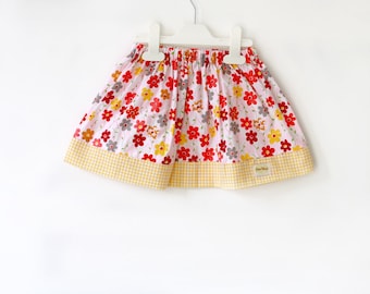 Wiosenna kwiatowa spódnica dla niemowląt i małych dzieci, spódnica z bawełny, letnia spódnica dziewczęca, spódnica dla niemowląt, pomysł na prezent dla dzieci