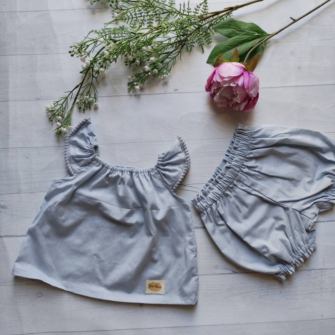 Dusty Blue Baby Clothes Baby Girl Clothes Set Baby Shower - Etsy