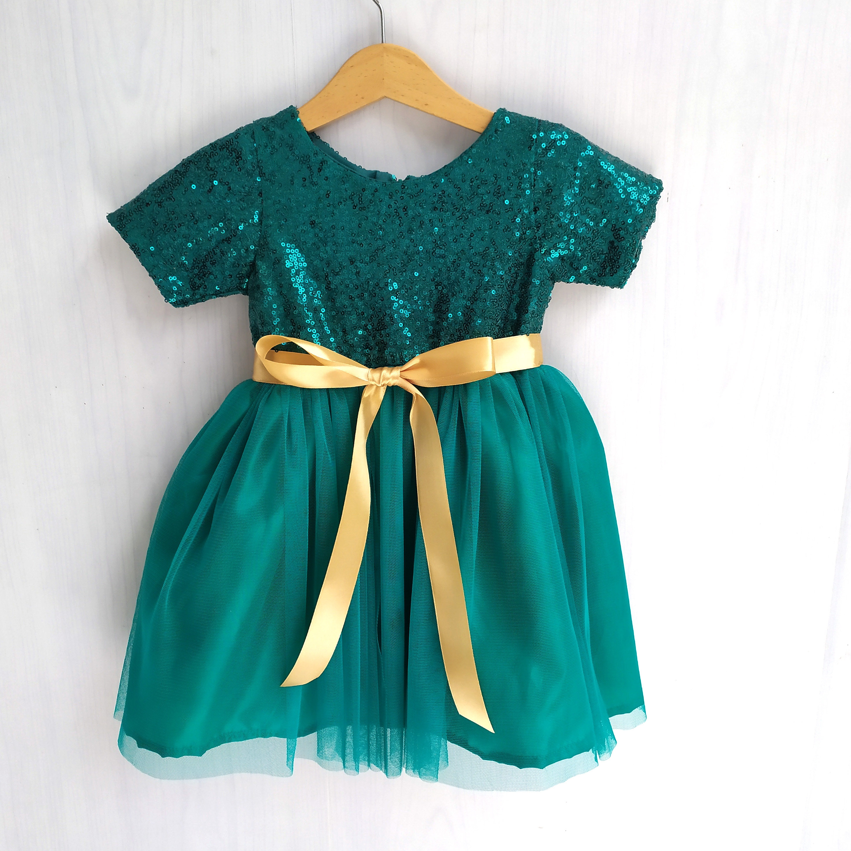 Emerald Green Flower Girl Dress Hunter 