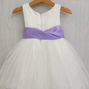 Lavender Flower Girl Dress Tulle, Junior Bridesmaid Dress, Flower Girl ...
