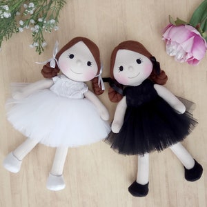 Handmade Ballerina Rag Doll: Flower Girl Gift, Tutu Dress