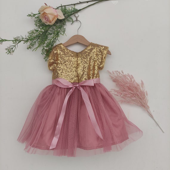 Dusty rose sequin dress discount