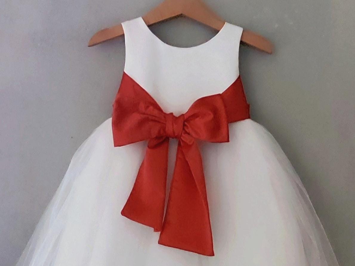 Burnt Orange flower girl dress, fall/ autumn flower girl dress toddler, Orange wedding theme, girl dress tutu, Ivory flower girl dresses