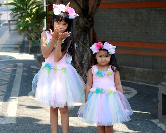 Rainbow unicorn fairy costume hotsell