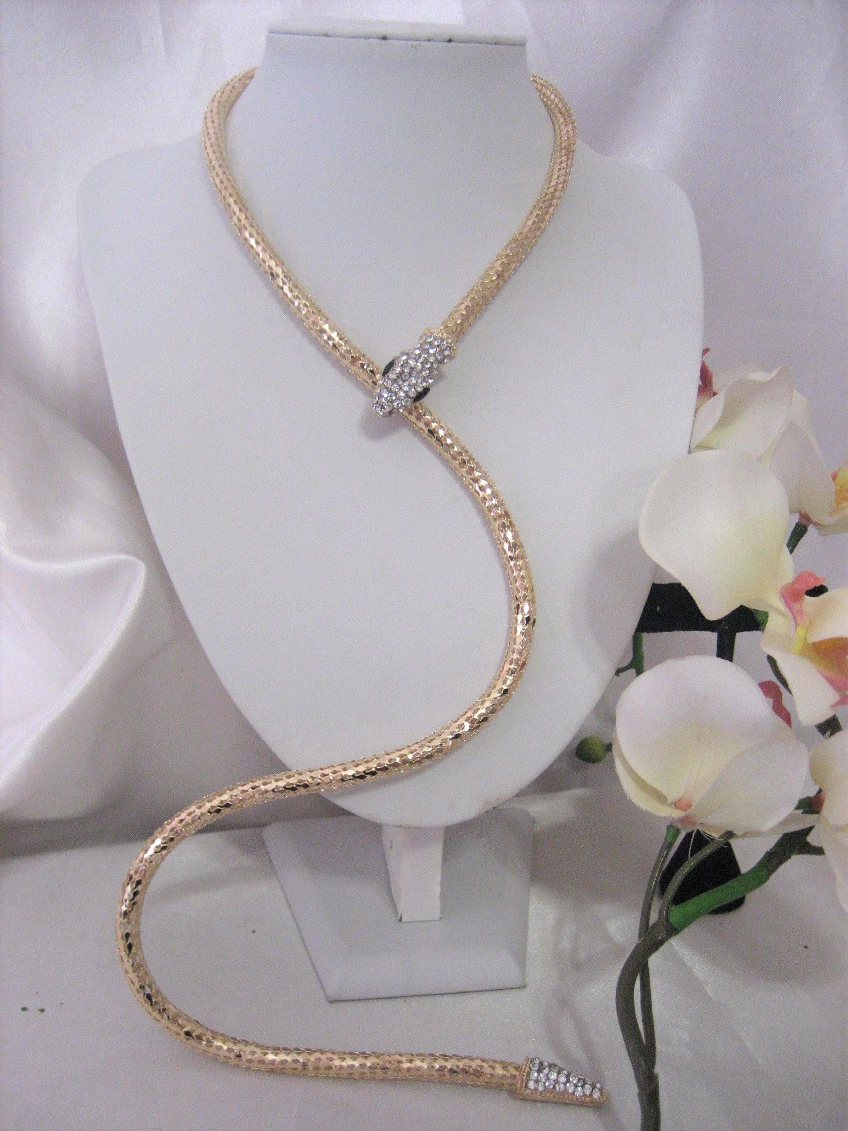 【VINTAGE HOLLYWOOD】Diagonal Snake Chain Necklace〜2023秋 VINTAGE HOLLYWOOD】Diagonal Snake Chain Necklace〜2023秋