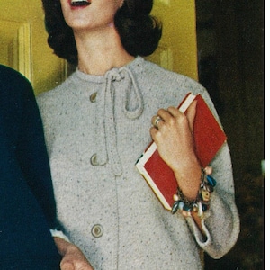 Jacket / Cardigan   PDF vintage knitting pattern circa 1963 Instant download