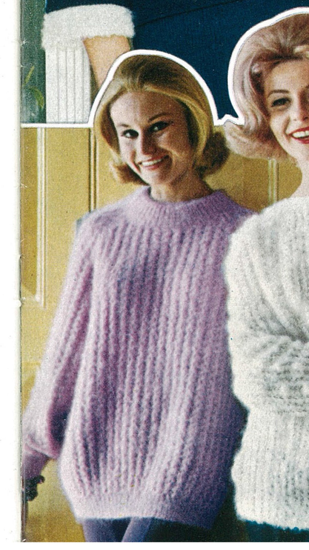 Raglan Style Sweater / Jumper PDF Vintage Knitting Pattern Circa 1963 ...