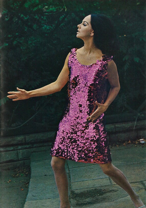 Ladies Sequin Dress PDF crochet pattern circa 60's Instant download